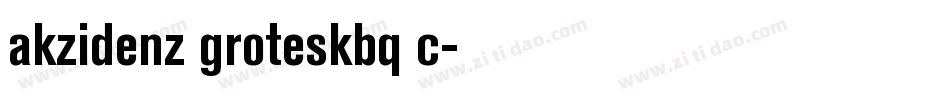 akzidenz groteskbq c字体转换